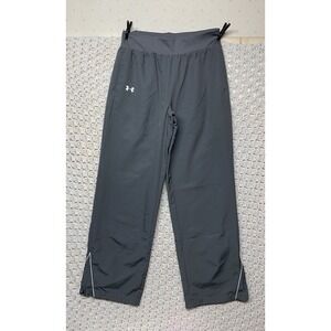 Under Armour Track Pants Womens Sz‎ S/M Gray Loose Pockets Heatgear  Activewear